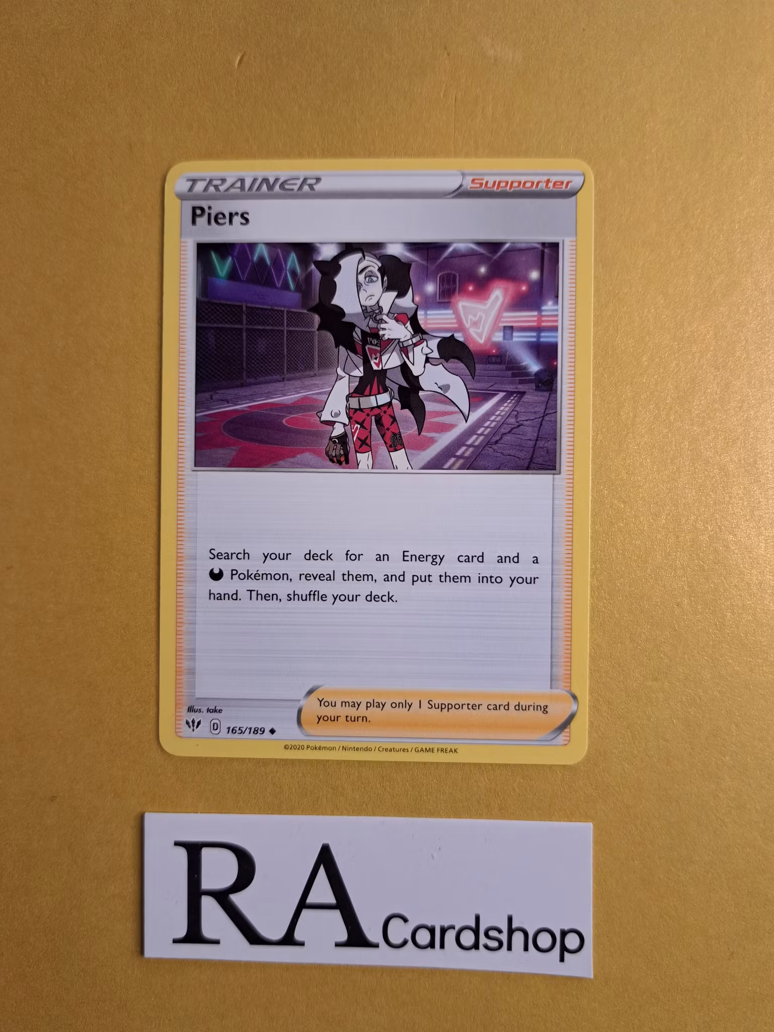 Piers Uncommon 165/189 Darkness Ablaze Pokemon