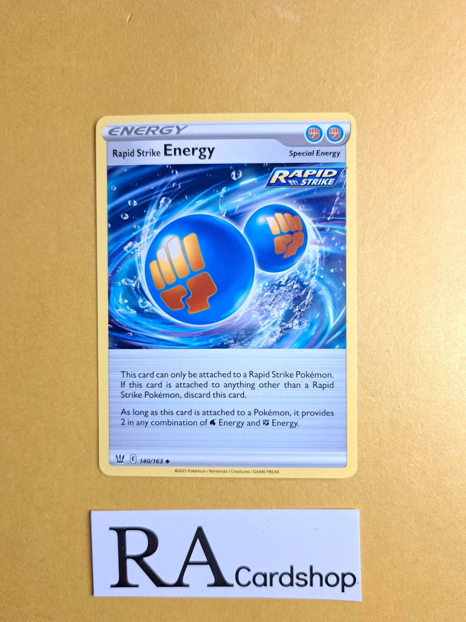 Rapid Strike Energy Uncommon 140/163 Battle Styles Pokemon