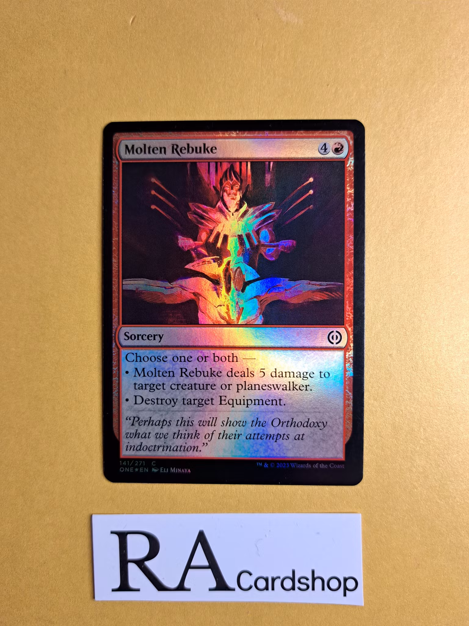 Molten Rebuke Common Foil 141/271 Phyrexia All Will Be One Magic the Gathering