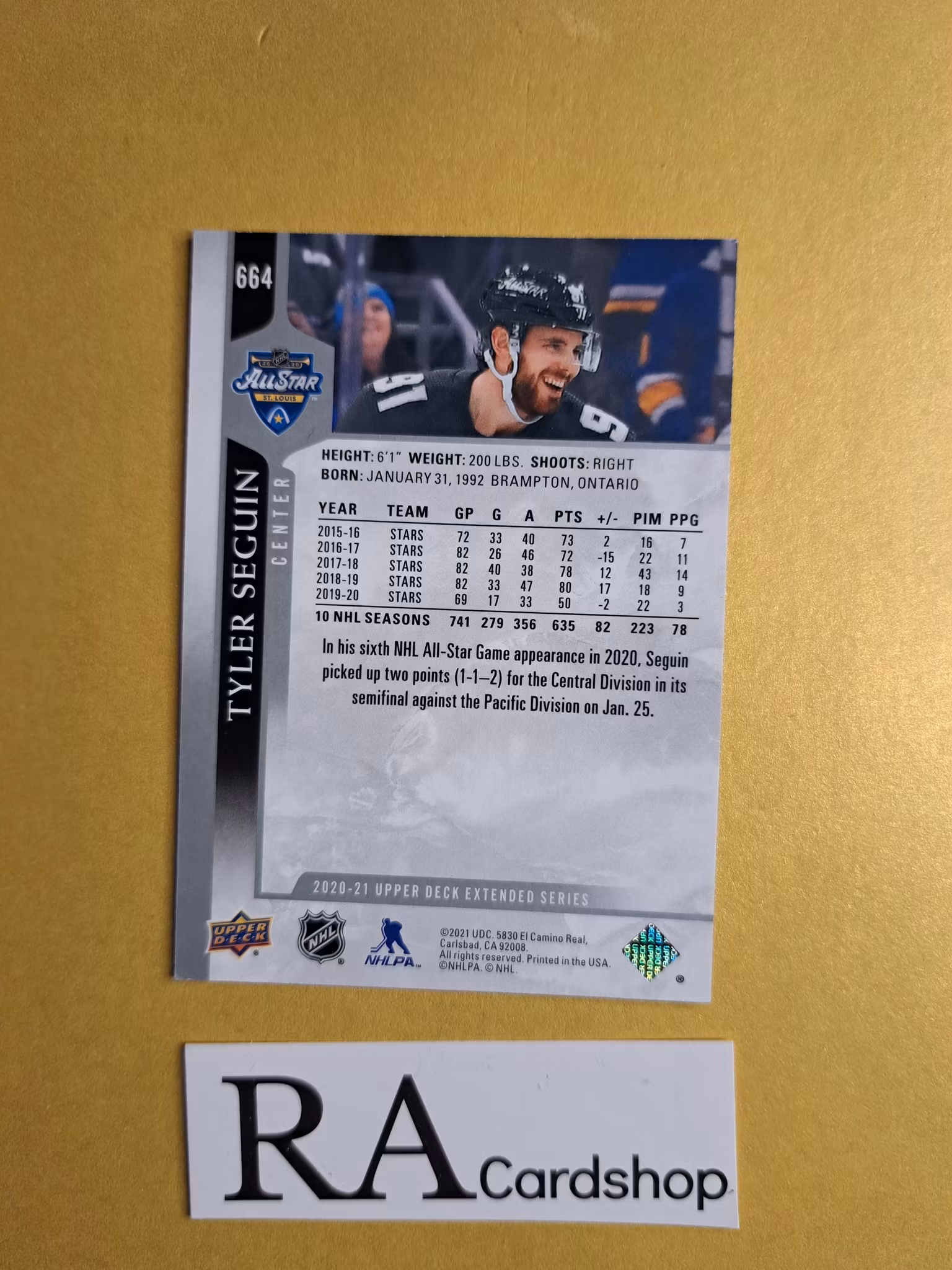 #664 Tyler Seguin Upper Deck Extended Series Hockey