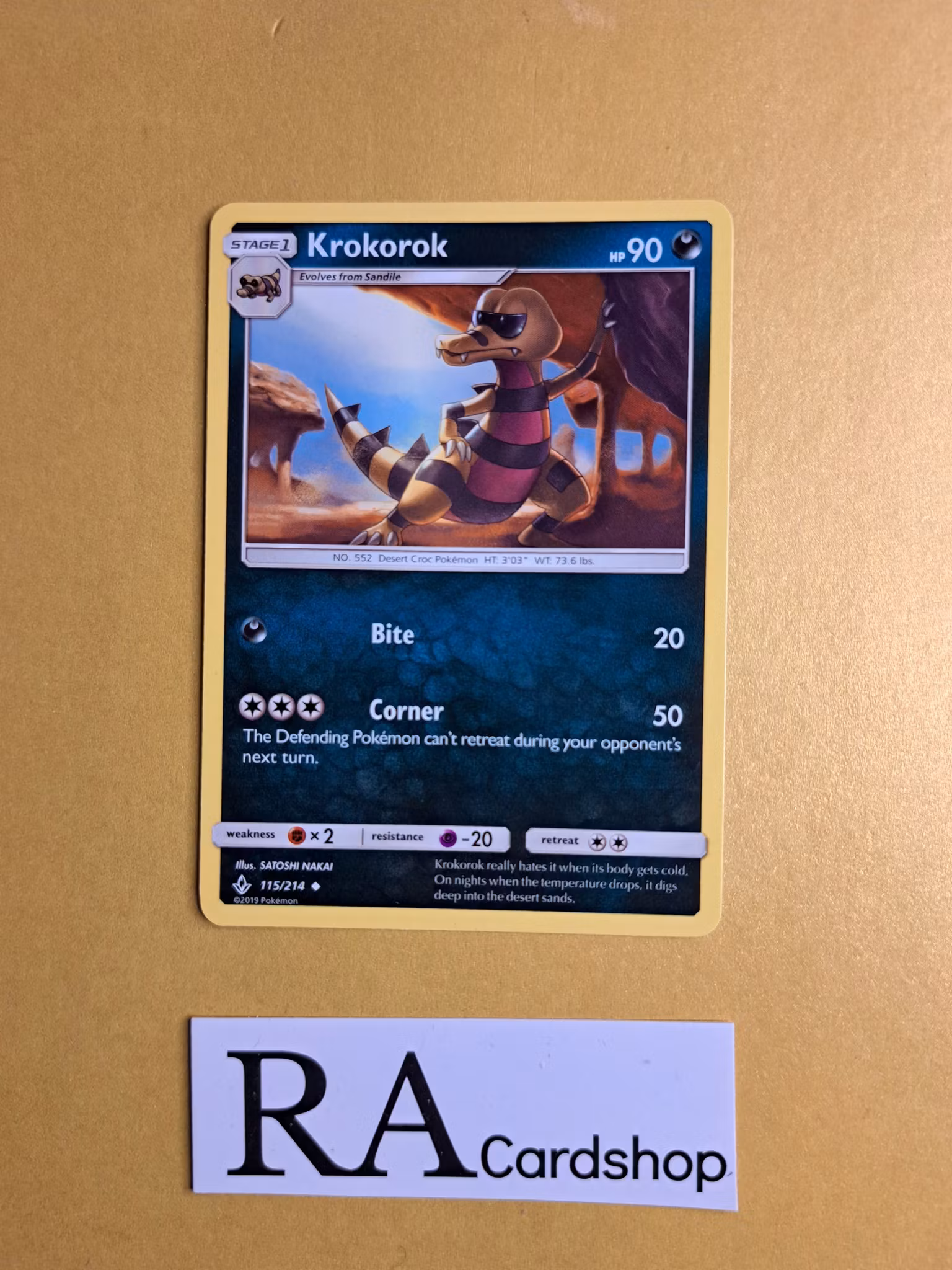 Krokorok Uncommon 115/214 Unbroken Bonds Pokemon