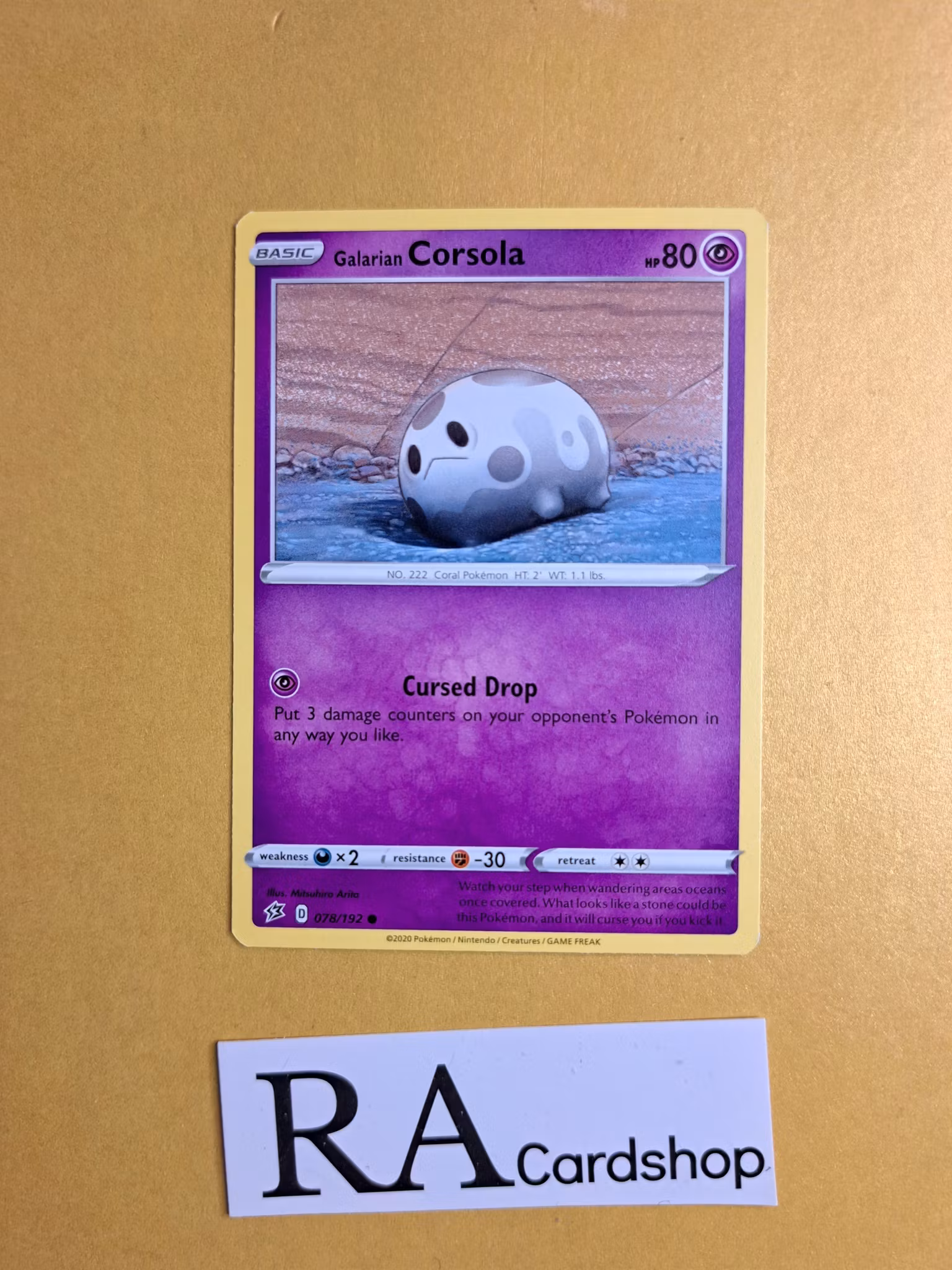 Galarian Cursola Common 078/192 Rebel Clash Pokemon