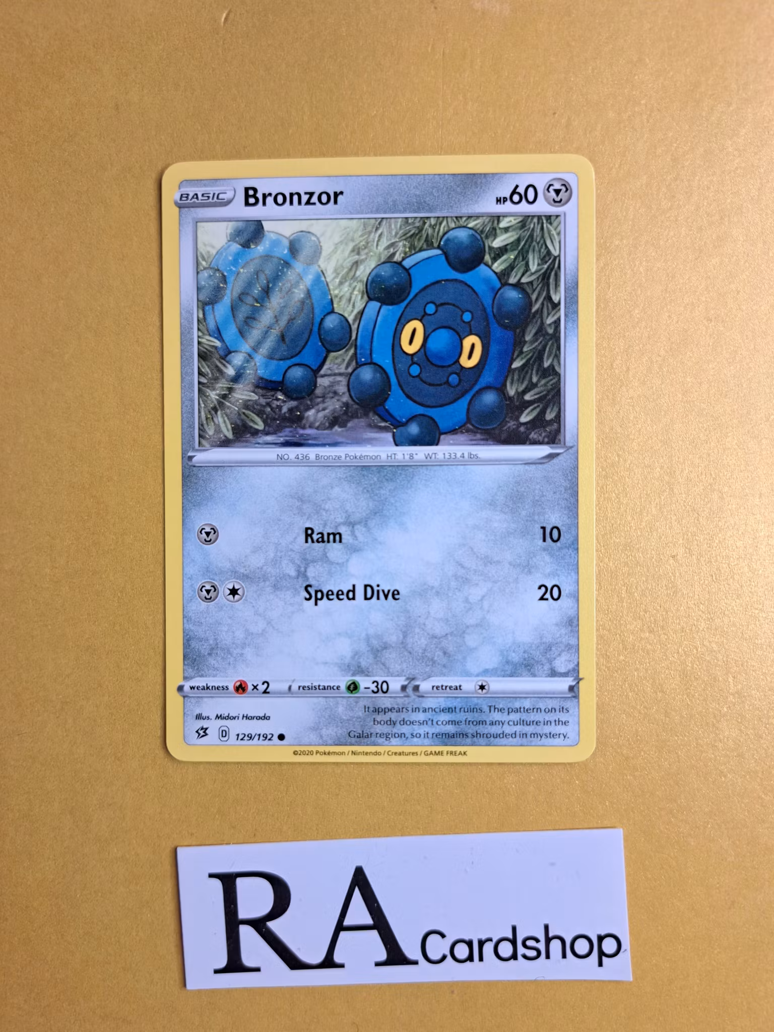 Bronzor Common 129/192 Rebel Clash Pokemon