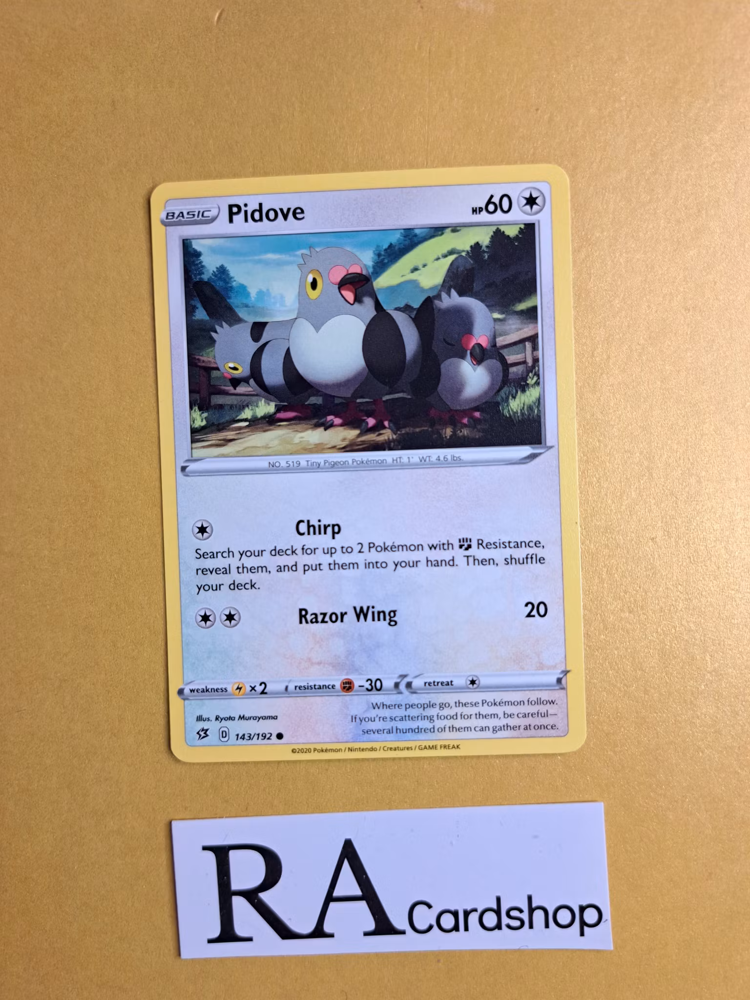Pidove Common 143/192 Rebel Clash Pokemon