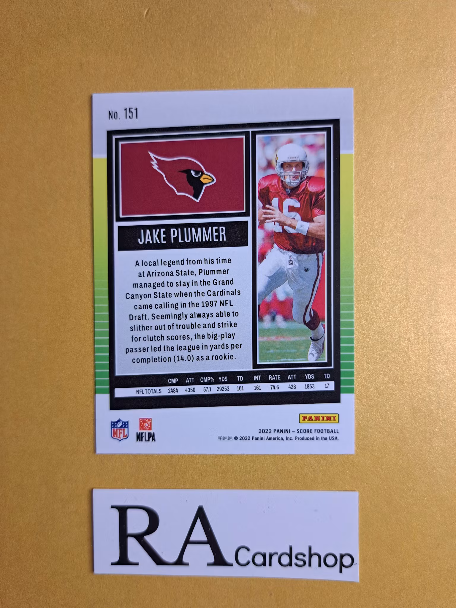 #151 Jake Plummer 2022 Panini Score Football NFL