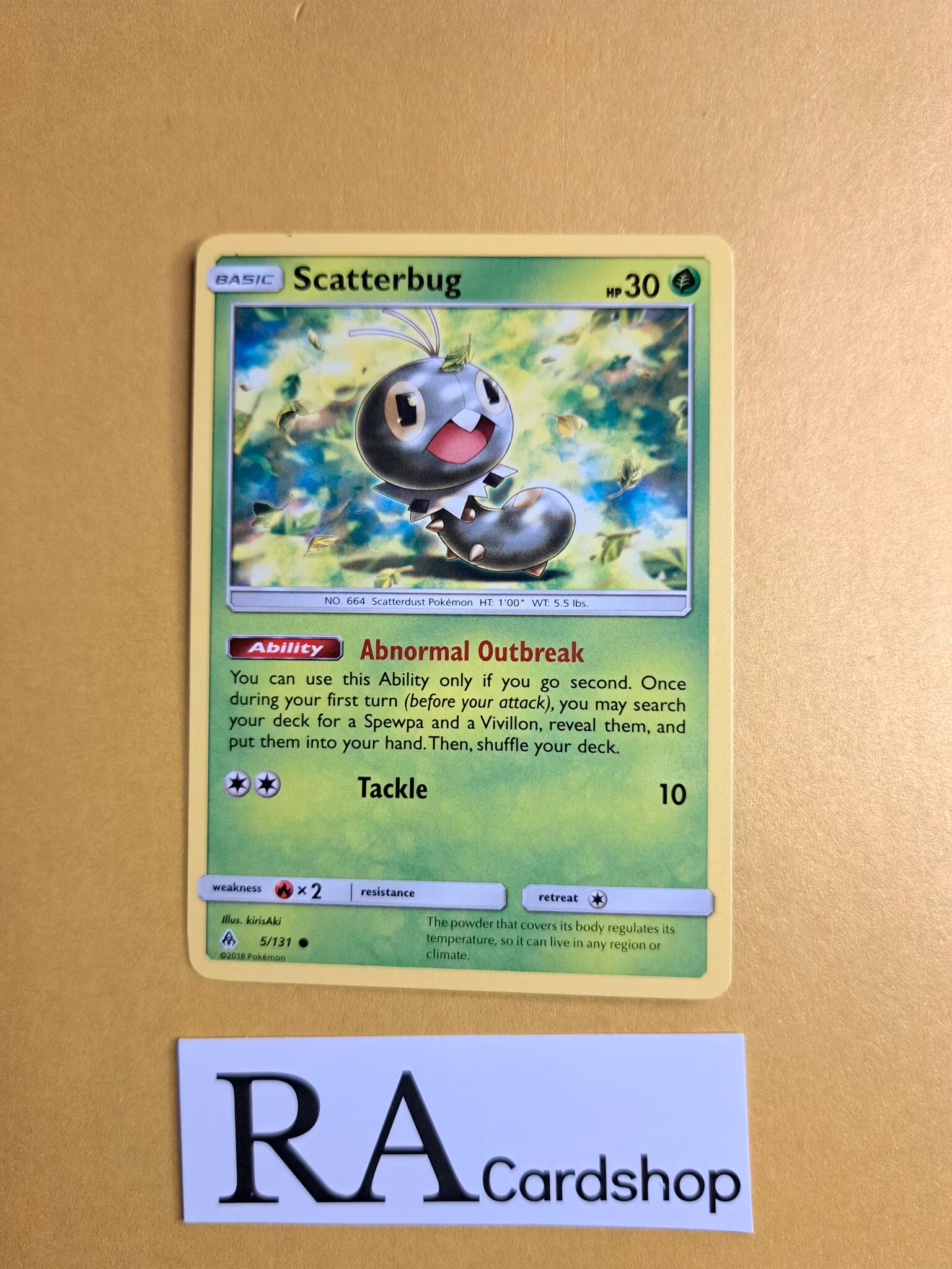 Scatterbug Common 5/131 Forbidden Light Pokemon