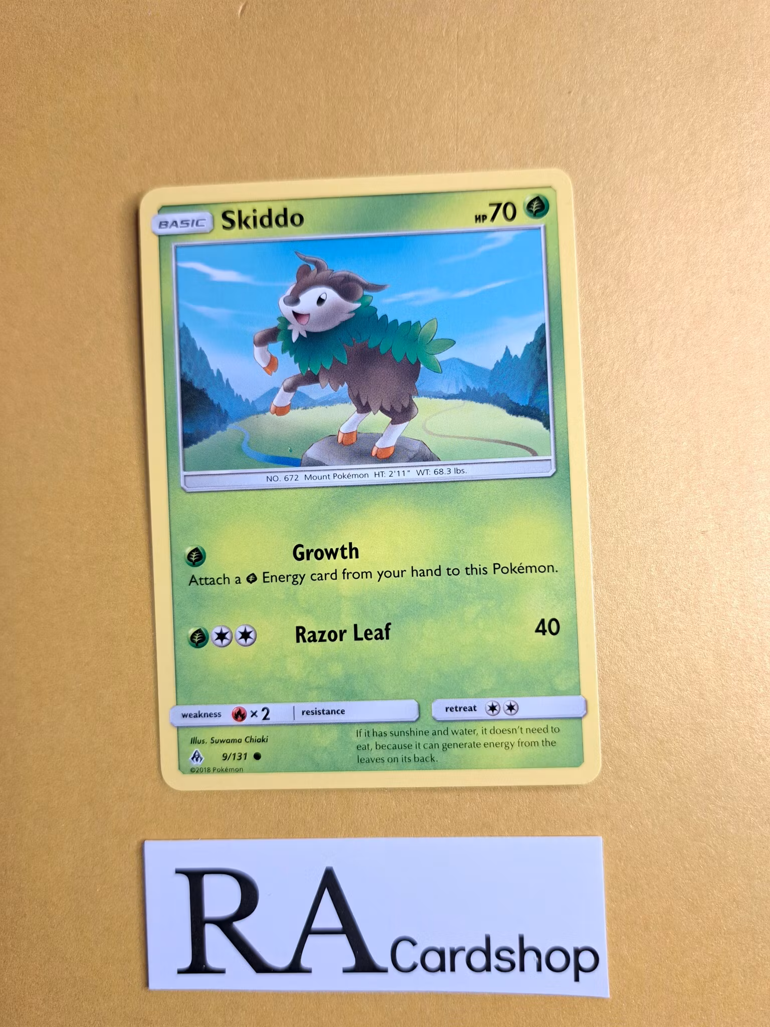 Skiddo Common 9/131 Forbidden Light Pokemon