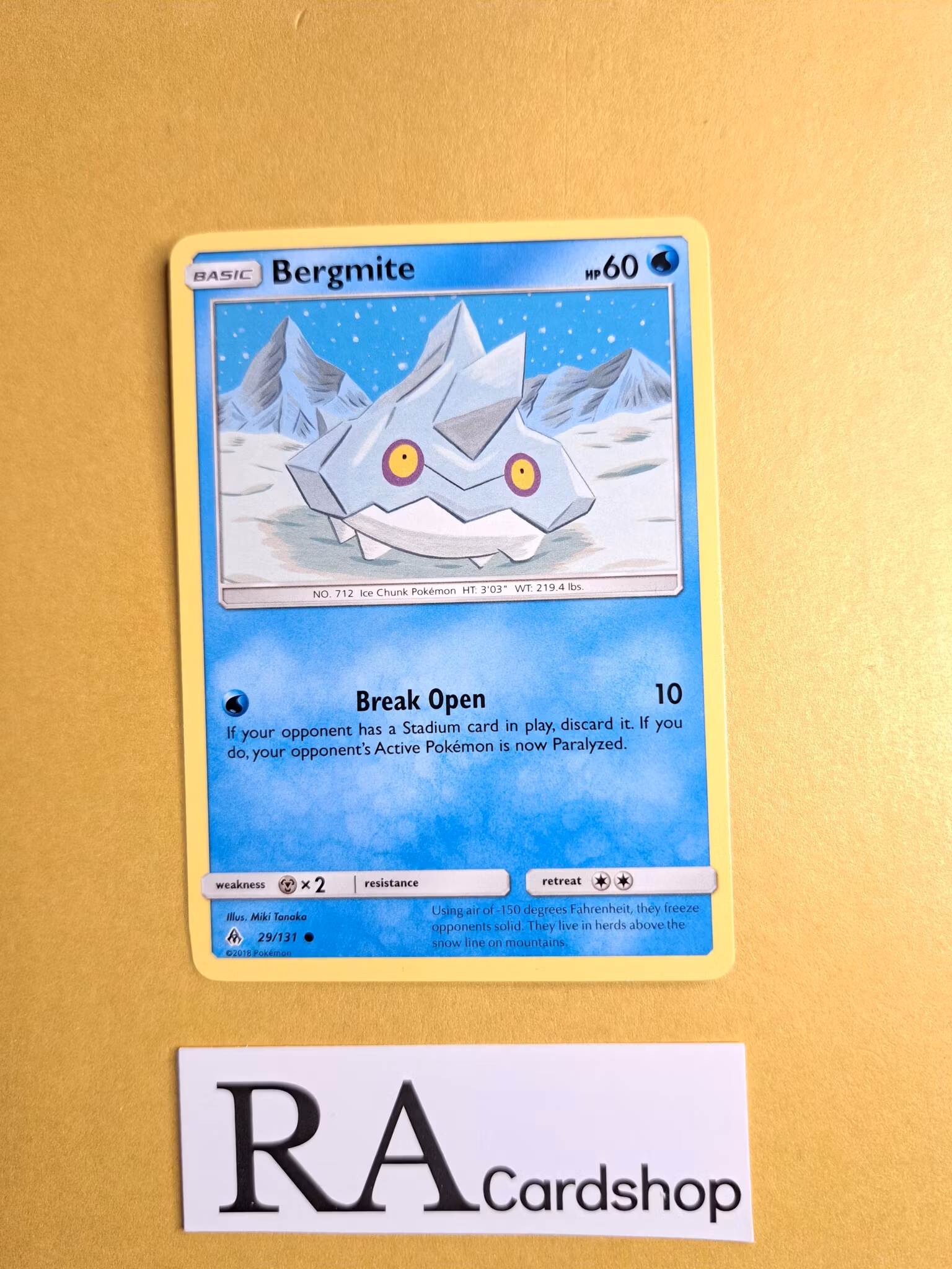 Bergmite Common 29/131 Forbidden Light Pokemon