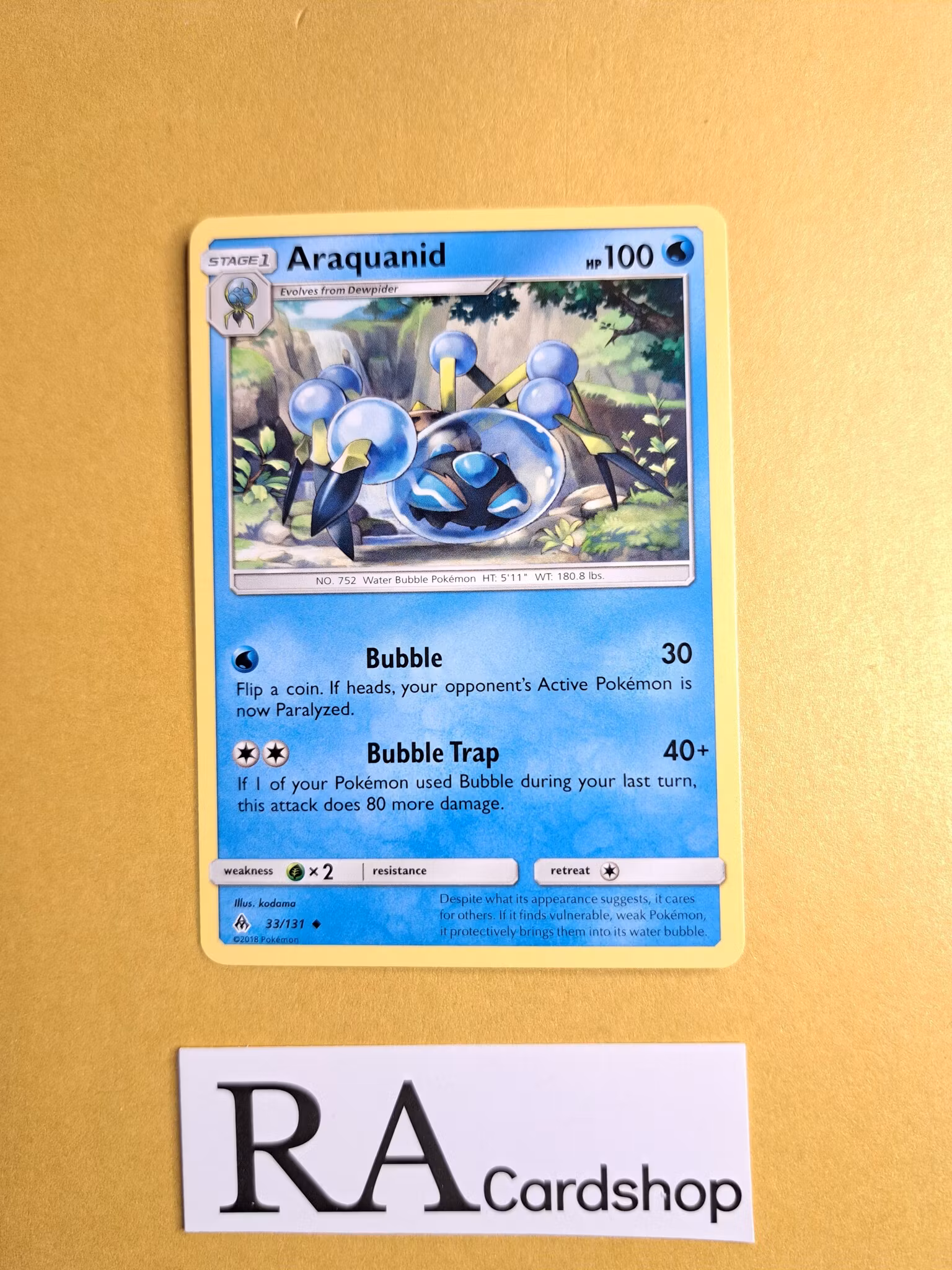 Araquanid Uncommon 33/131 Forbidden Light Pokemon
