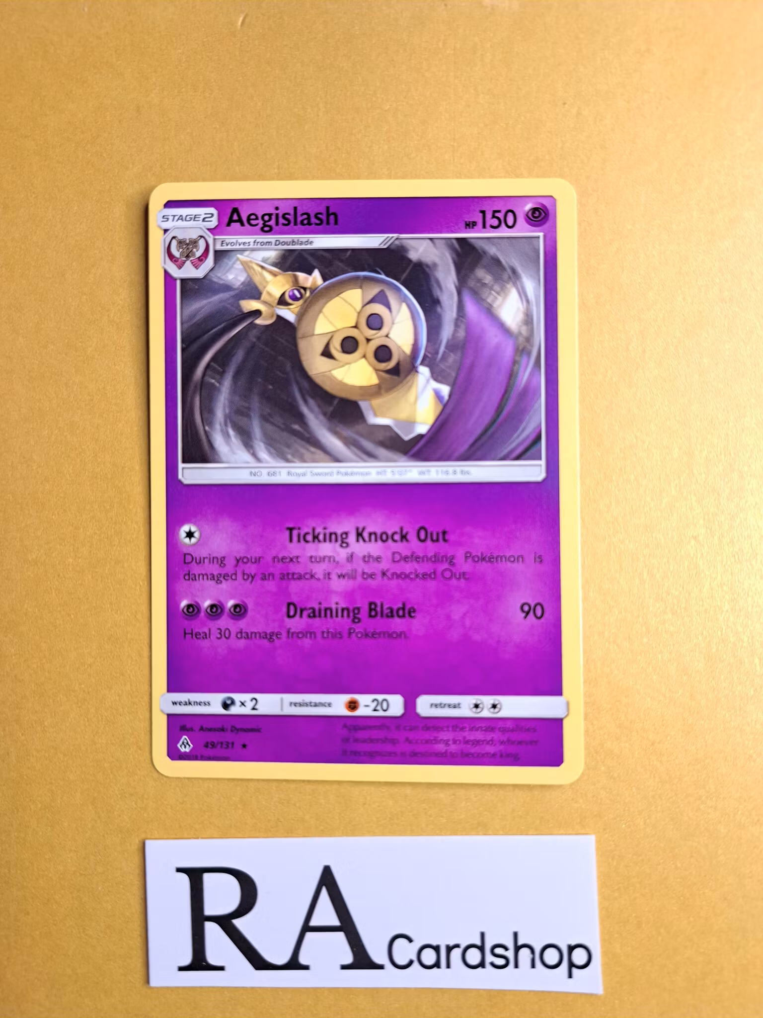 Aegislash Rare 49/131 Forbidden Light Pokemon