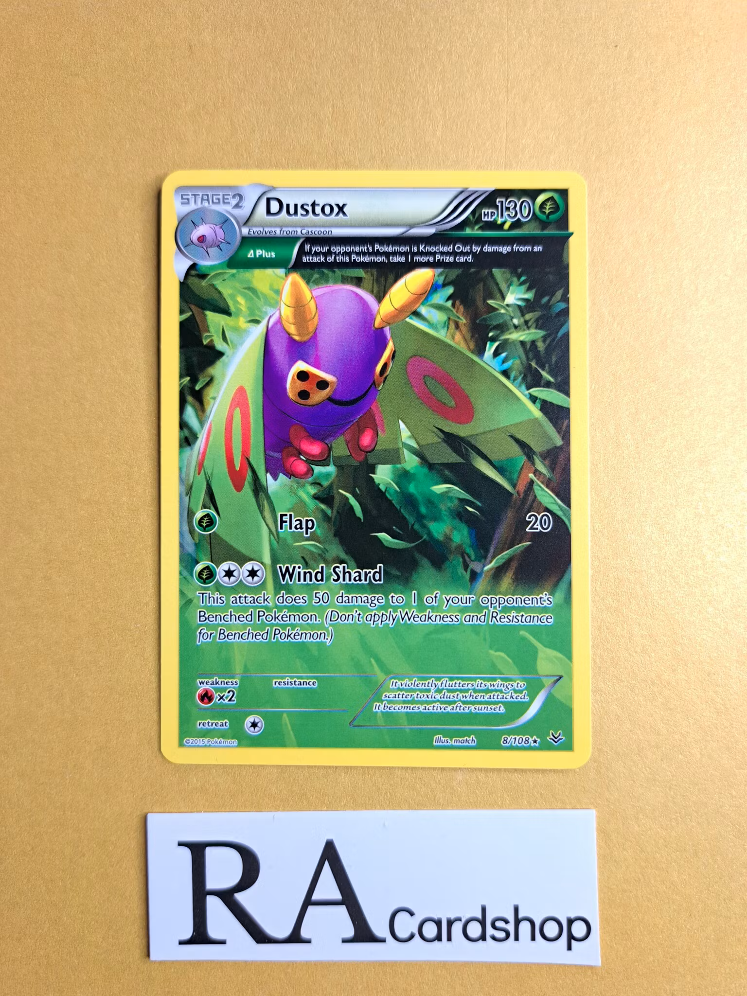 Dustox Rare 8/108 Roaring Skies Pokemon