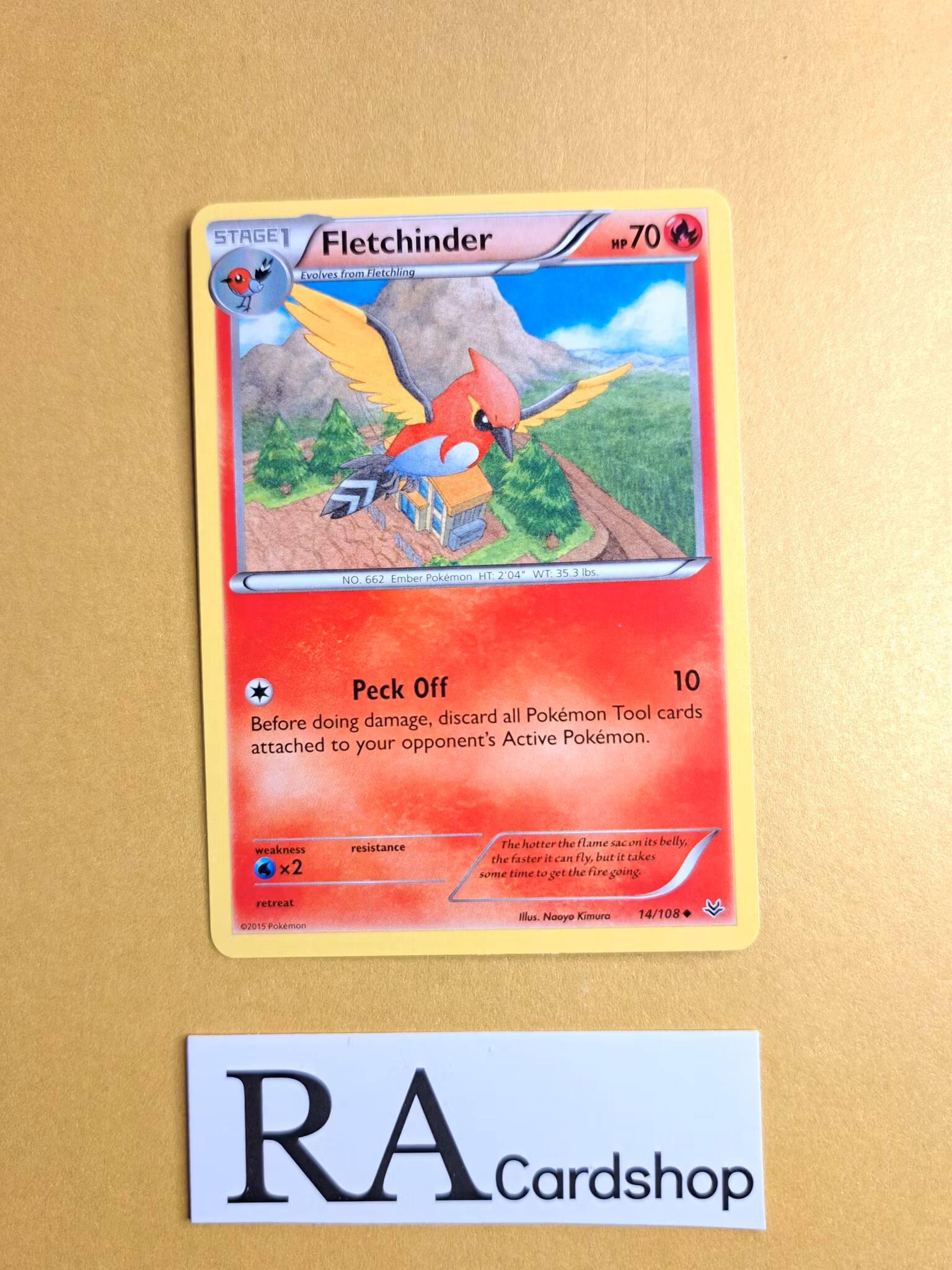 Fletchinder Uncommon 14/108 Roaring Skies Pokemon