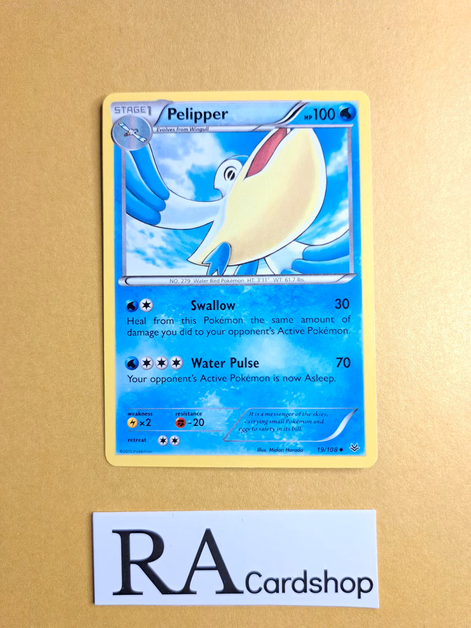 Pelipper Uncommon 19/108 Roaring Skies Pokemon