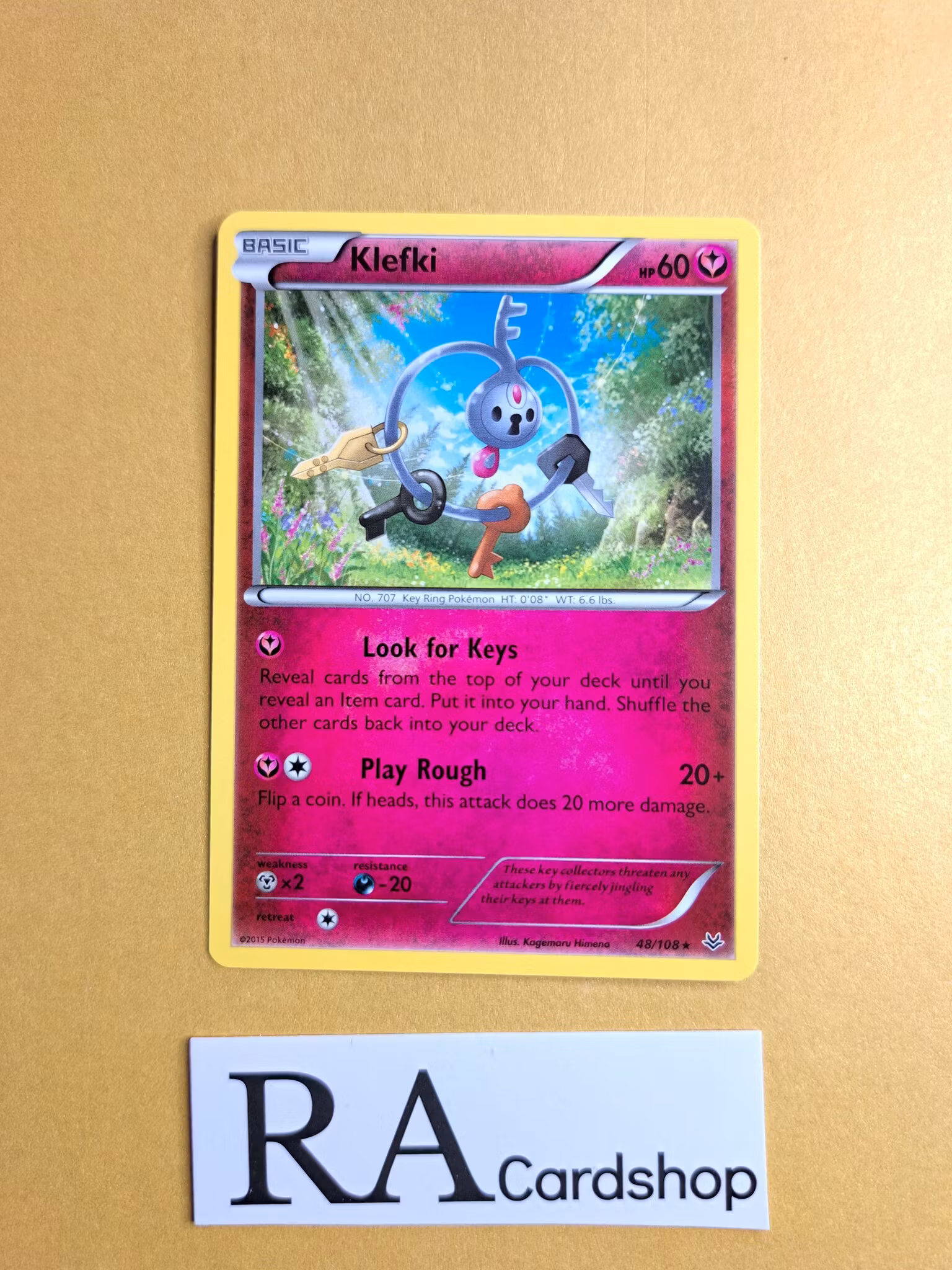 Klefki Rare 48/108 Roaring Skies Pokemon