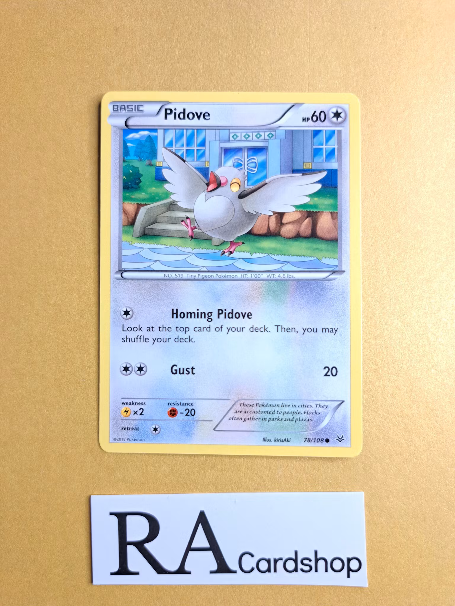 Pidove Common 78/108 Roaring Skies Pokemon