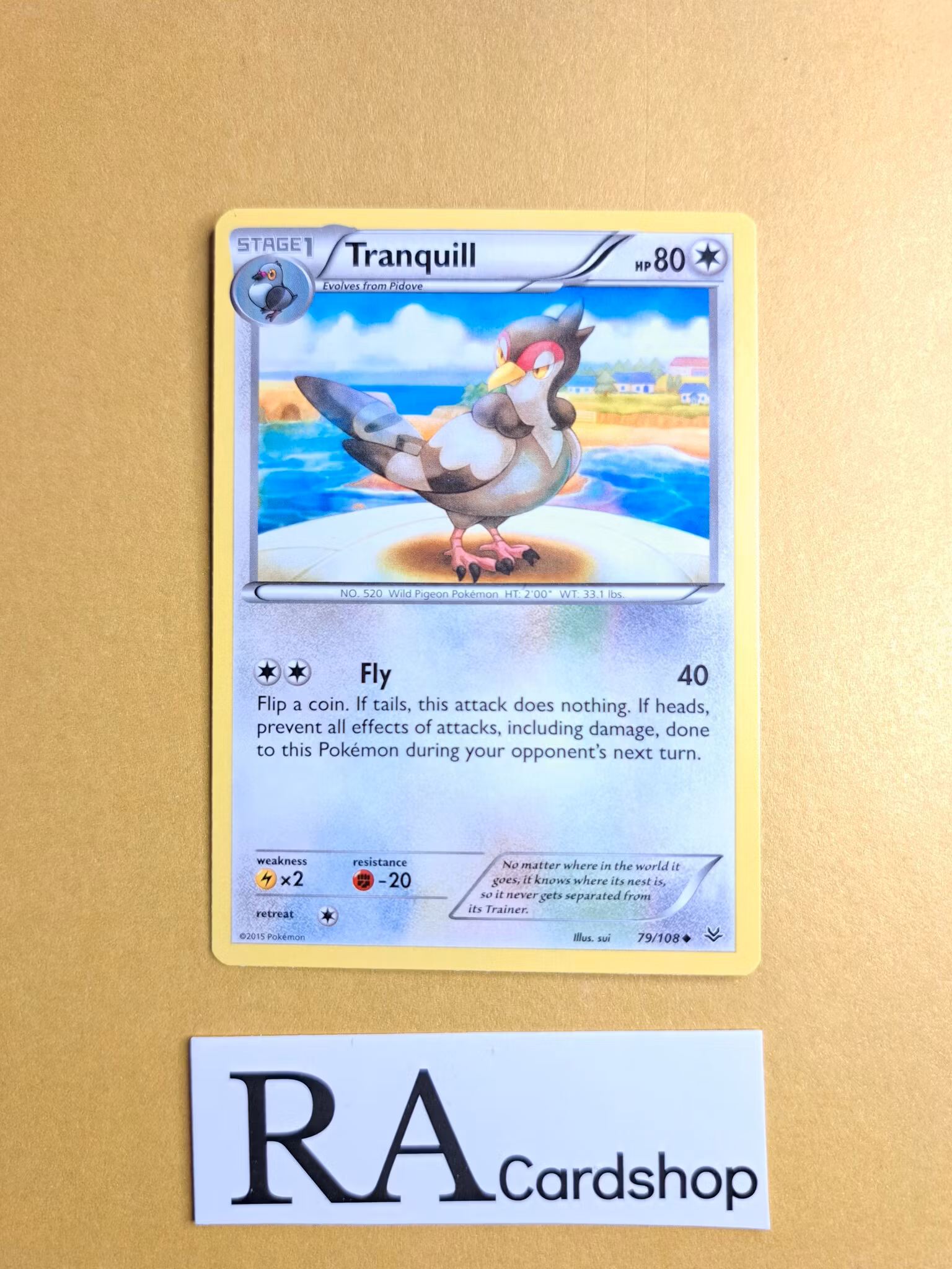 Tranquill Uncommon 79/108 Roaring Skies Pokemon