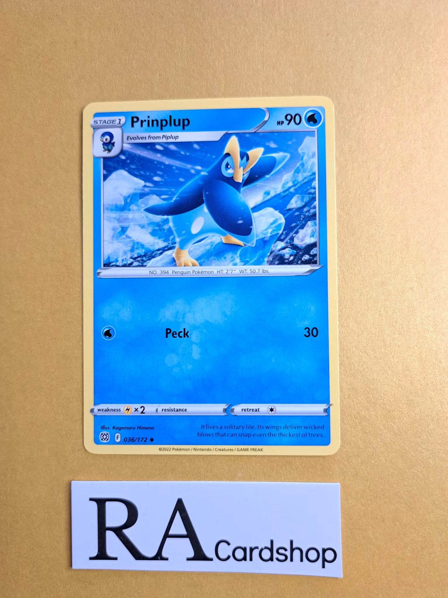 Prinplup Uncommon 036/172 Brilliant Stars Pokemon