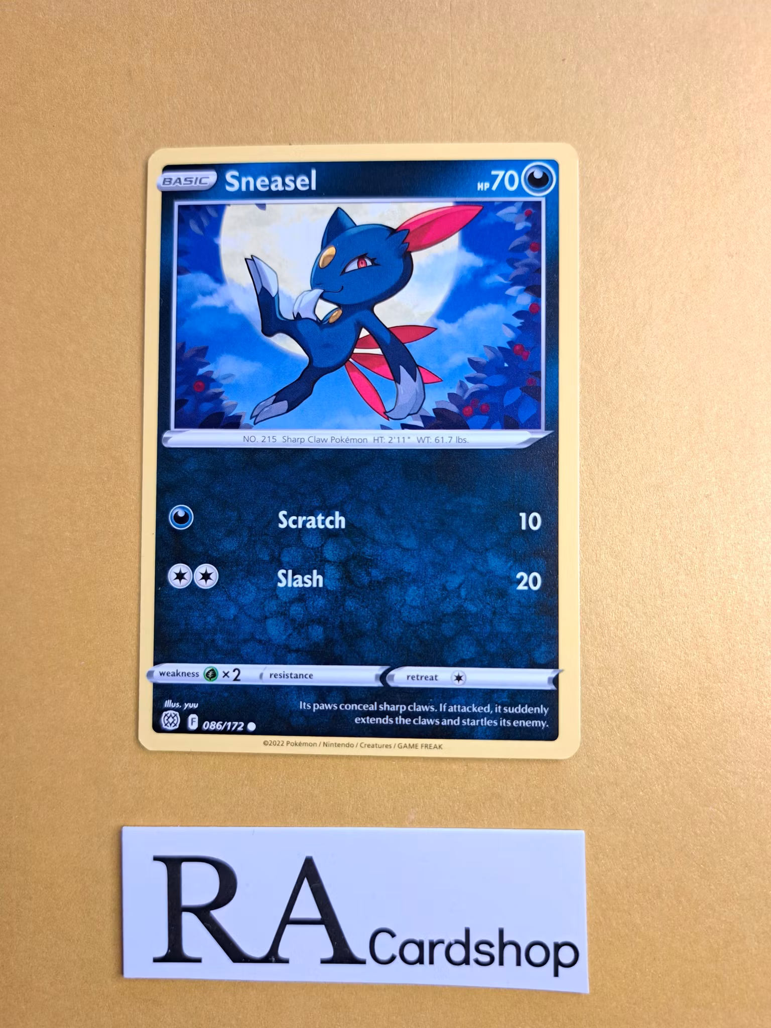 Sneasel Common 086/172 Brilliant Stars Pokemon