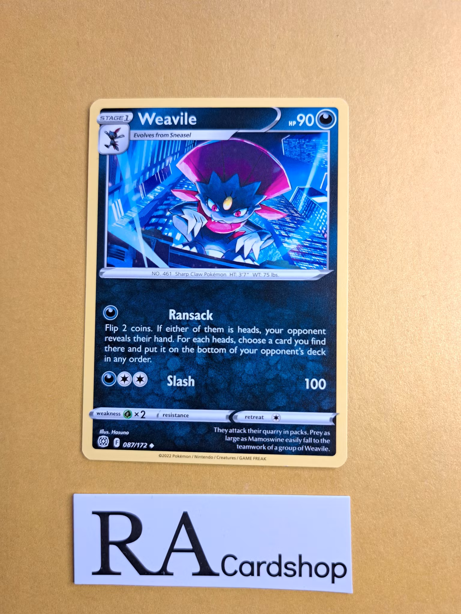 Weavile Uncommon 087/172 Brilliant Stars Pokemon