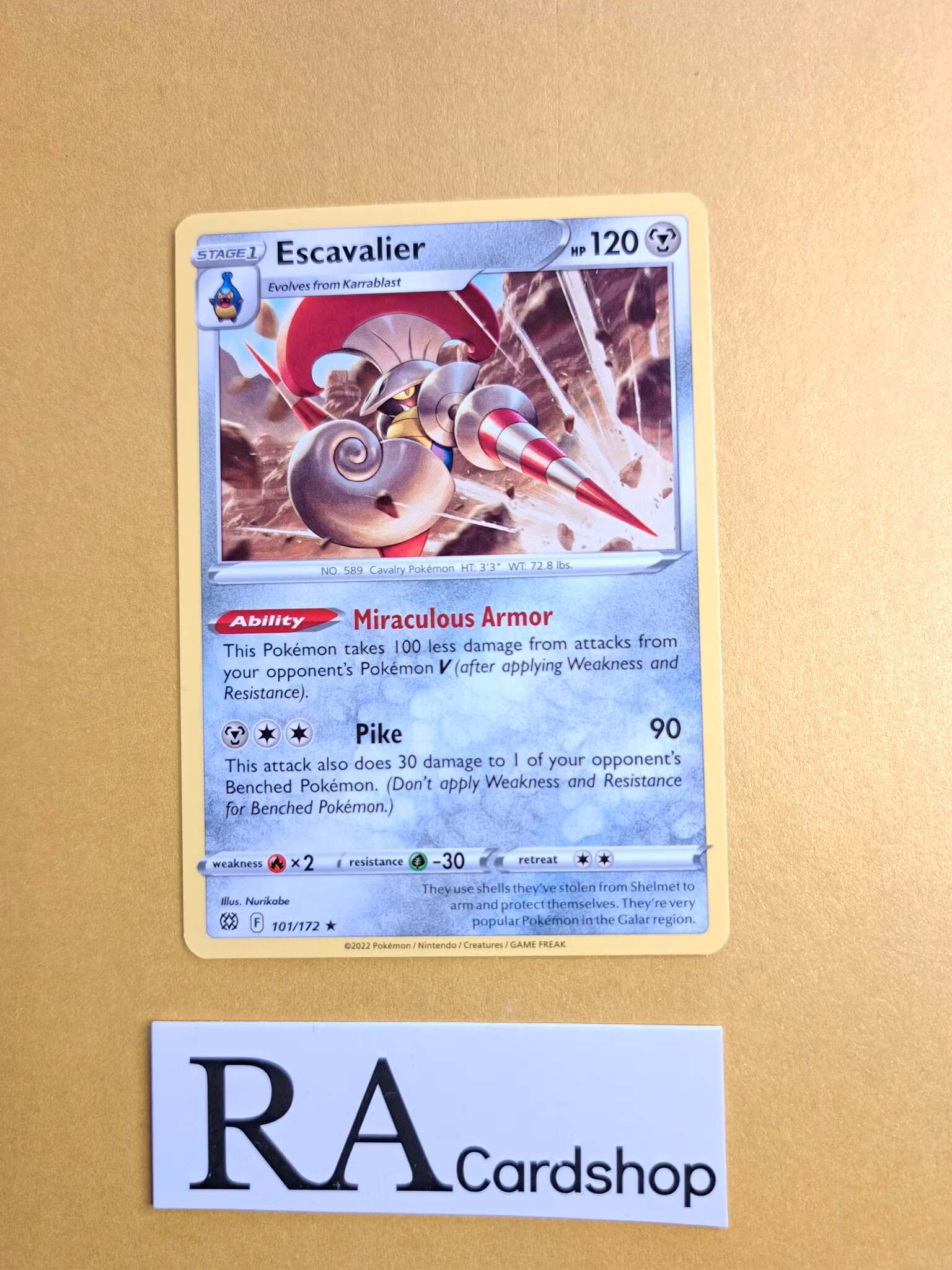 Escavalier Rare 101/172 Brilliant Stars Pokemon
