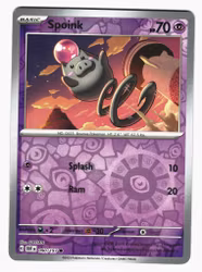 Spoink Reverse Holo Common 090/197 Obsidian Flames Pokemon