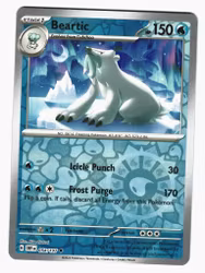 Beartic Reverse Holo Uncommon 054/197 Obsidian Flames Pokemon