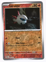 Larvesta Reverse Holo Common 040/197 Obsidian Flames Pokemon