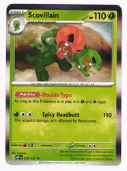 Scovillain Holo Rare 025/197 Obsidian Flames Pokemon