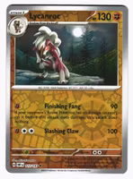 Lycanroc Reverse Holo Uncommon 117/197 Obsidian Flames Pokemon