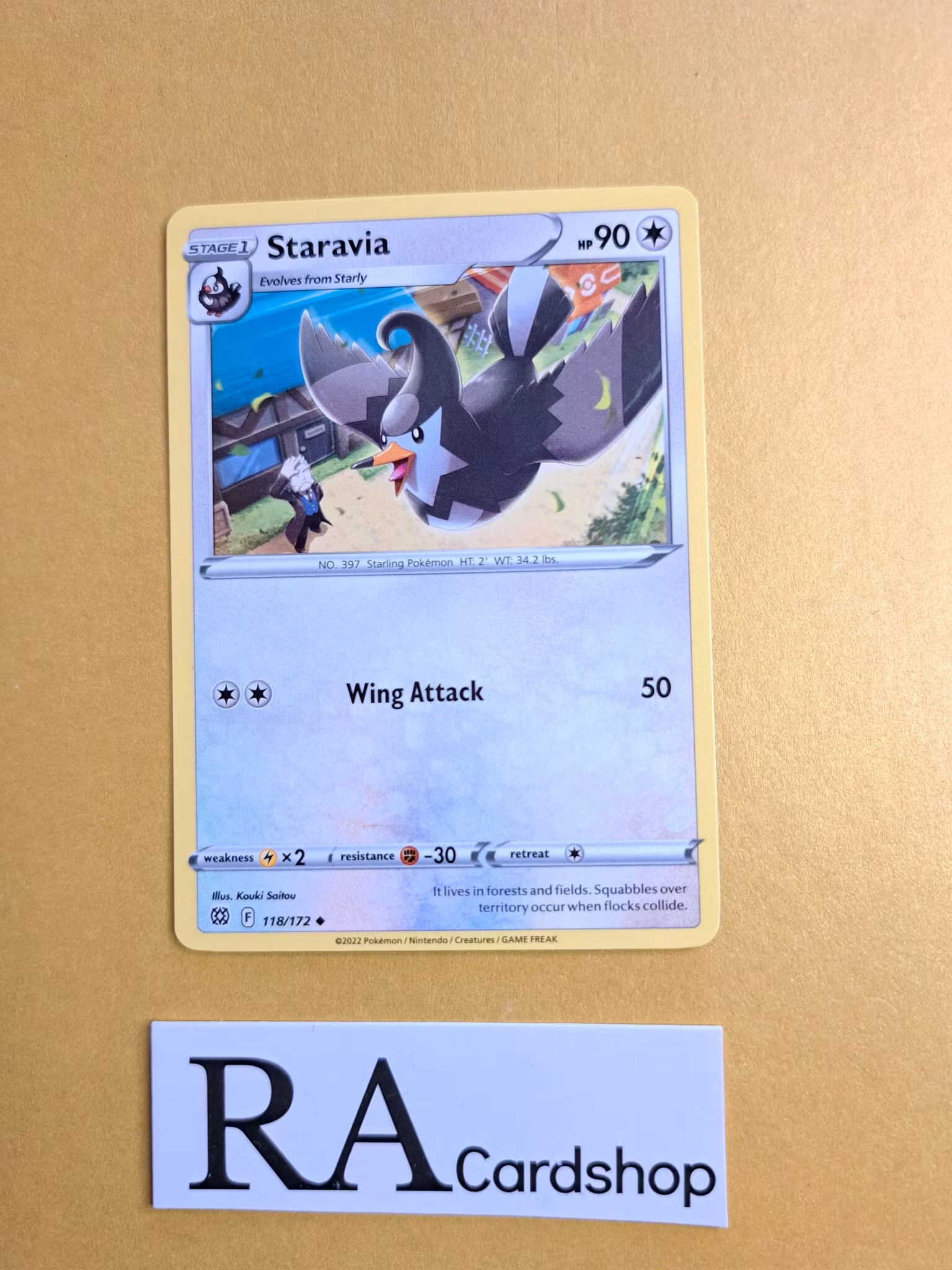 Staravia Uncommon 118/172 Brilliant Stars Pokemon