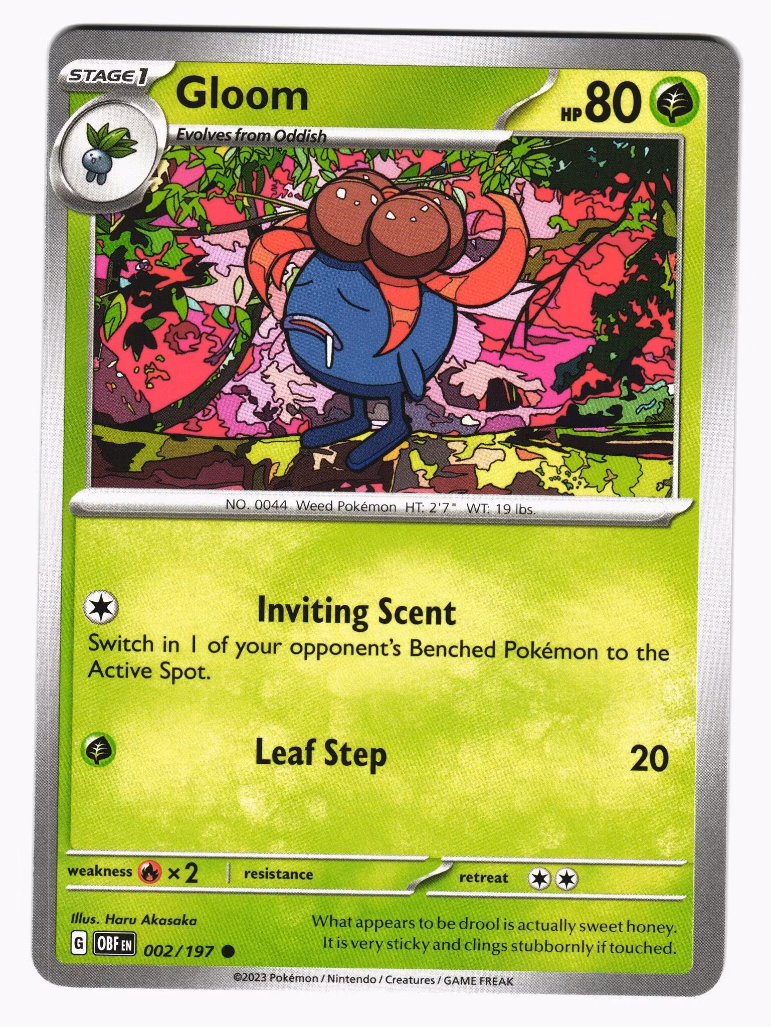 Gloom Common 002/197 Obsidian Flames Pokemon