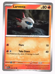 Larvesta Common 040/197 Obsidian Flames Pokemon