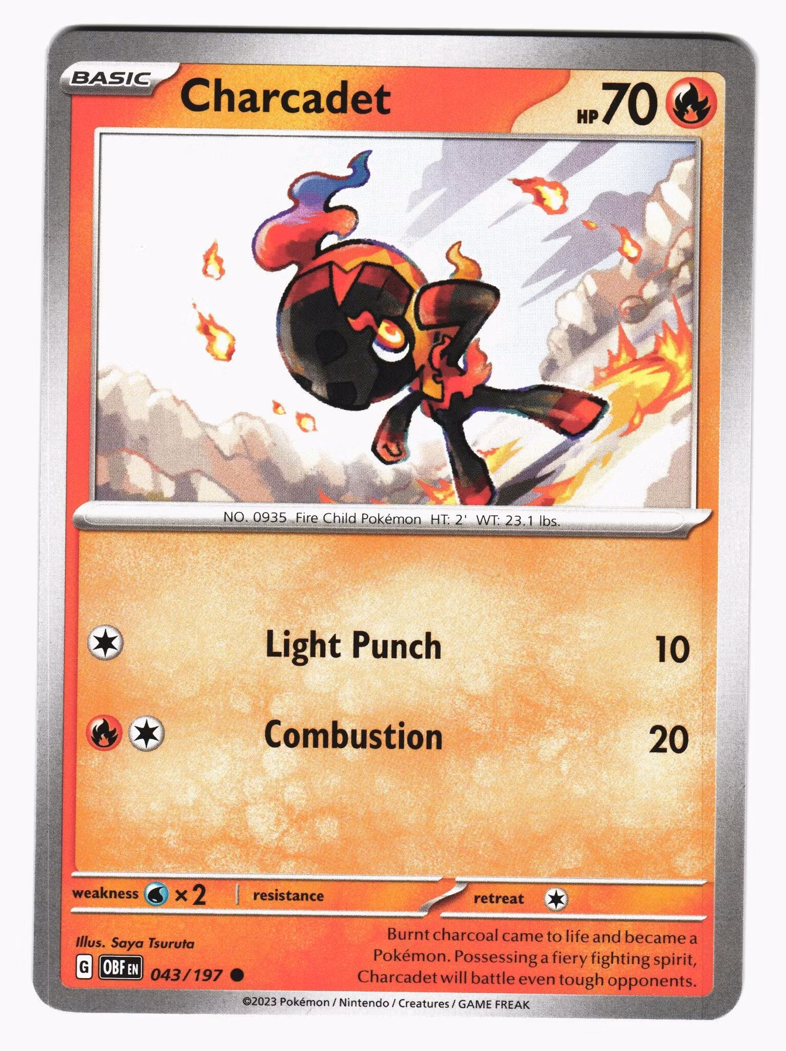Charcadet Common 043/197 Obsidian Flames Pokemon