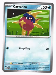 Carvanha Common 046/197 Obsidian Flames Pokemon