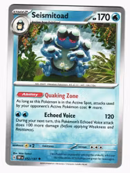 Seismitoad Uncommon 052/197 Obsidian Flames Pokemon