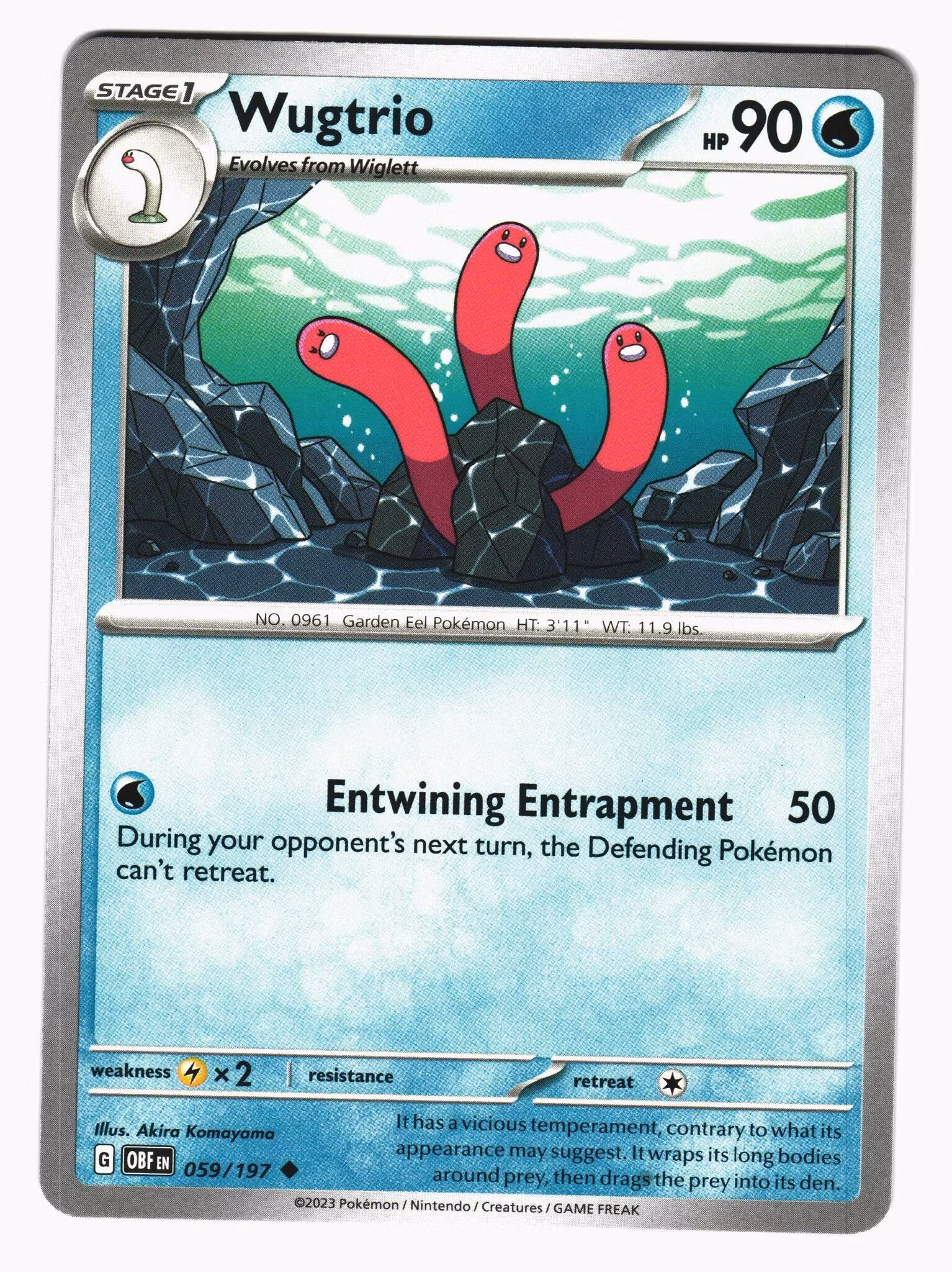 Wugtrio Uncommon 059/197 Obsidian Flames Pokemon