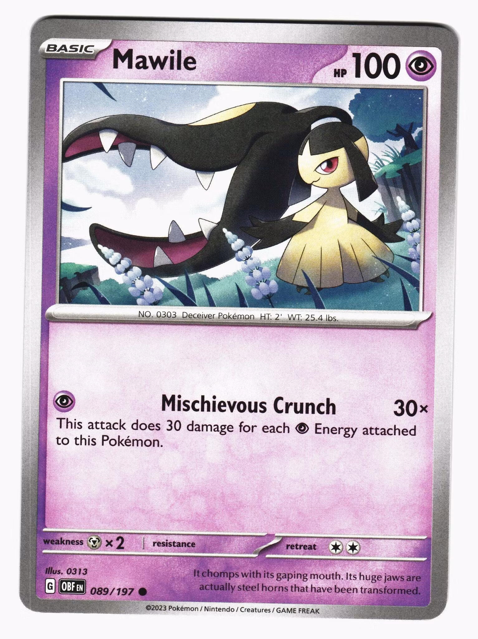 Mawile Common 089/197 Obsidian Flames Pokemon