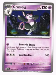 Grumpig Uncommon 091/197 Obsidian Flames Pokemon