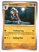 Lycanroc Uncommon 117/197 Obsidian Flames Pokemon