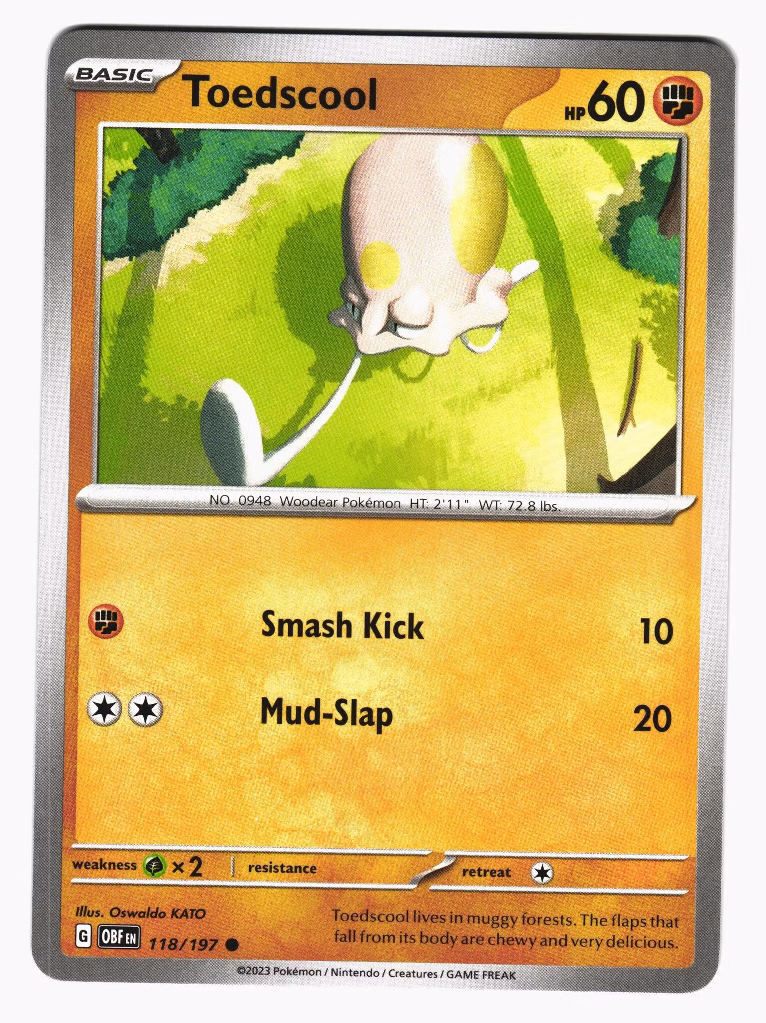 Toedscool Common 118/197 Obsidian Flames Pokemon