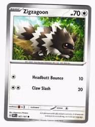 Zigzagoon Common 167/197 Obsidian Flames Pokemon