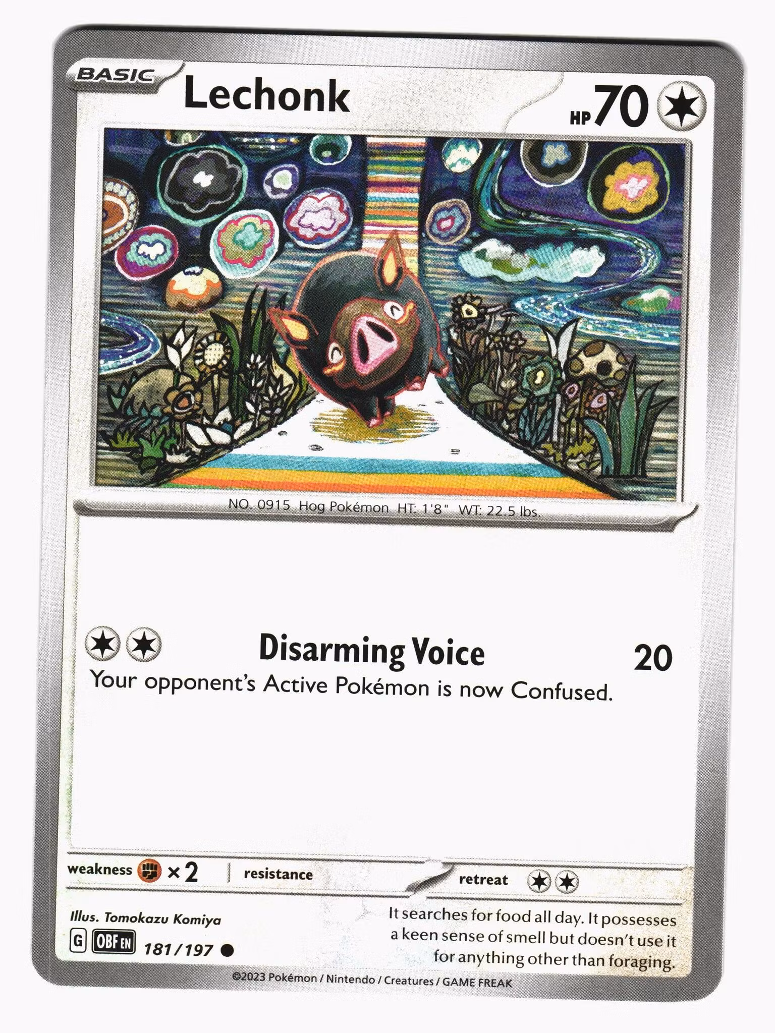 Lechonk Common 181/197 Obsidian Flames Pokemon