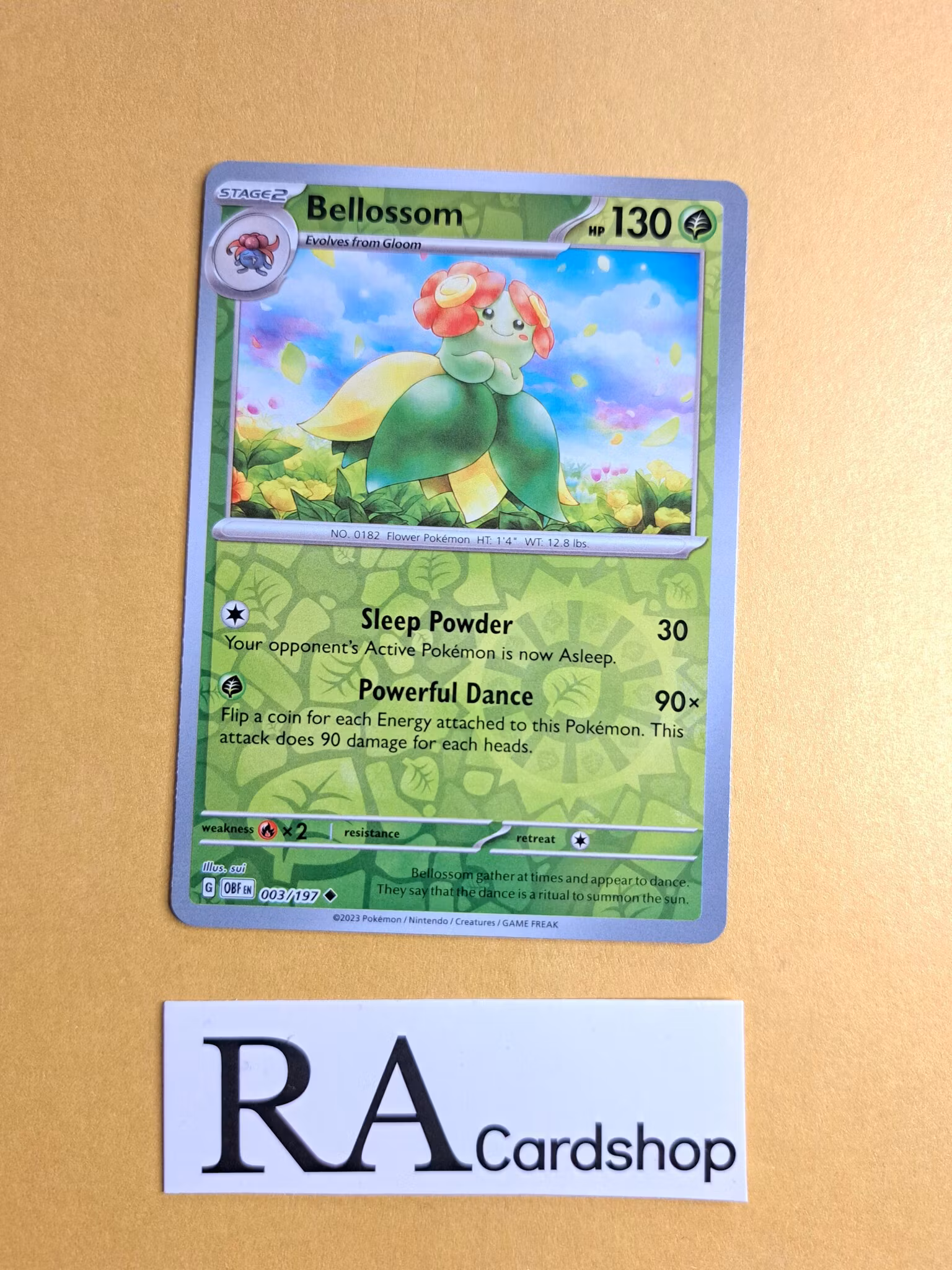Bellossom Reverse Holo Uncommon 003/197 Obsidian Flames Pokemon