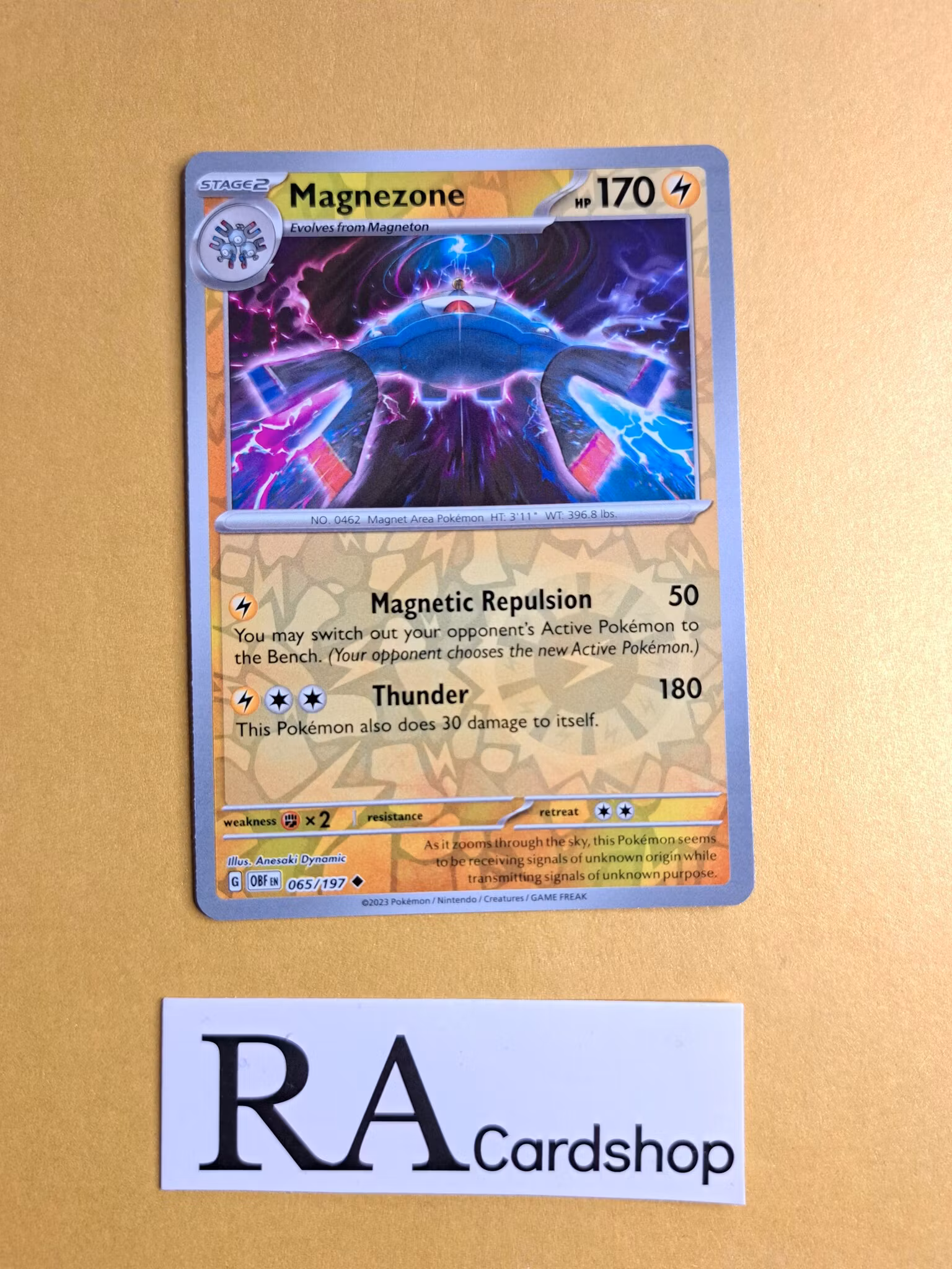Magnezone Reverse Holo Uncommon 065/197 Obsidian Flames Pokemon
