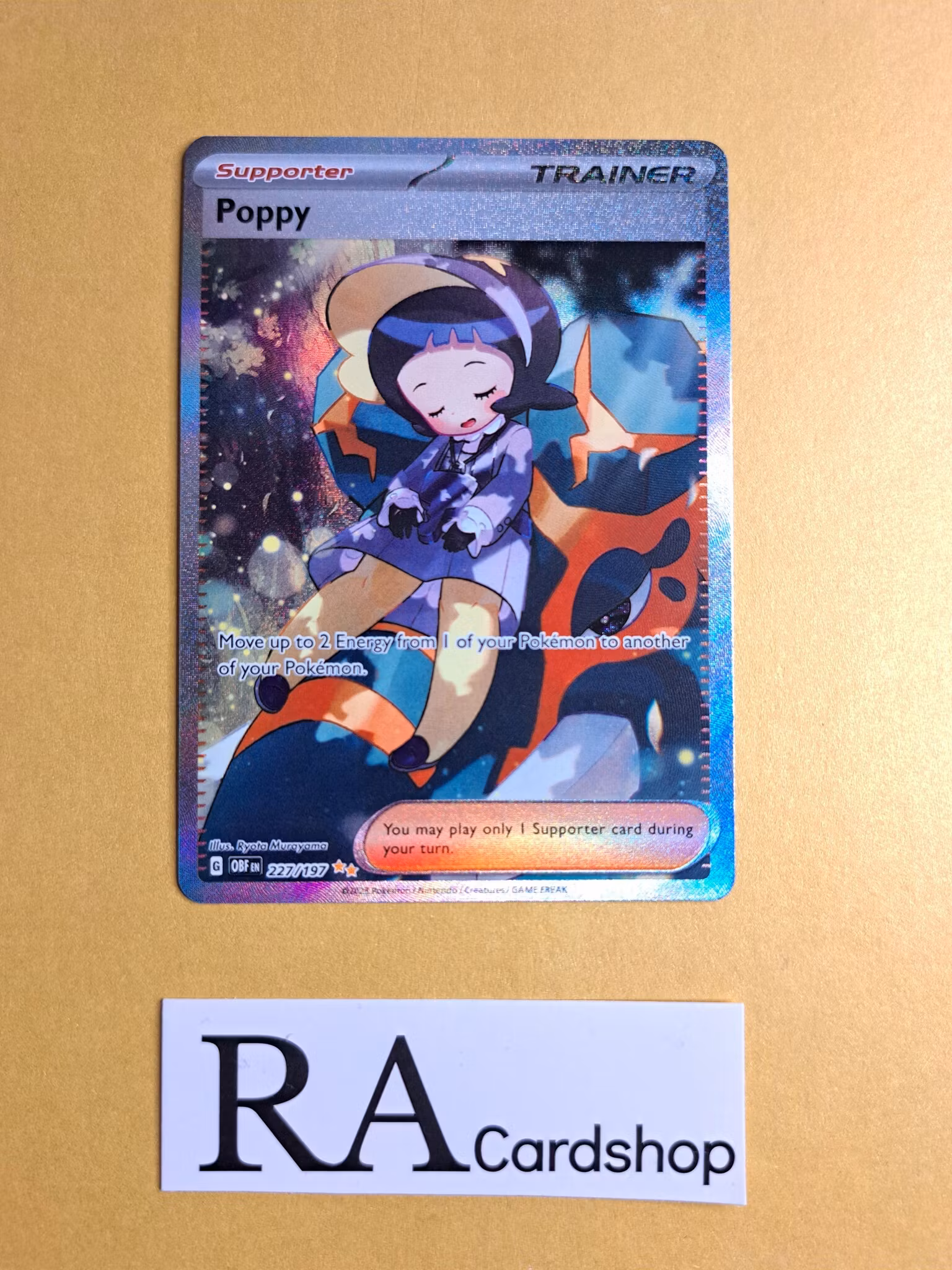 Poppy Special Illustration Rare 227/197 Obsidian Flames Pokemon