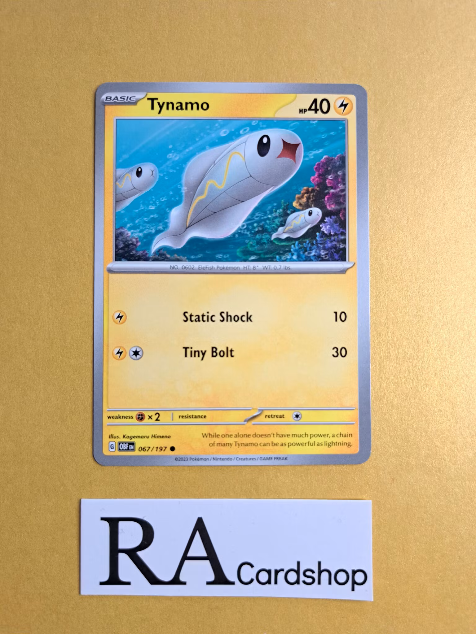 Tynamo Common 067/197 Obsidian Flames Pokemon