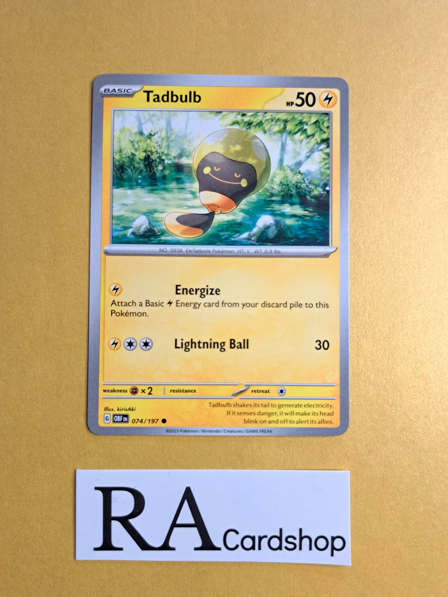 Tadbulb Common 074/197 Obsidian Flames Pokemon