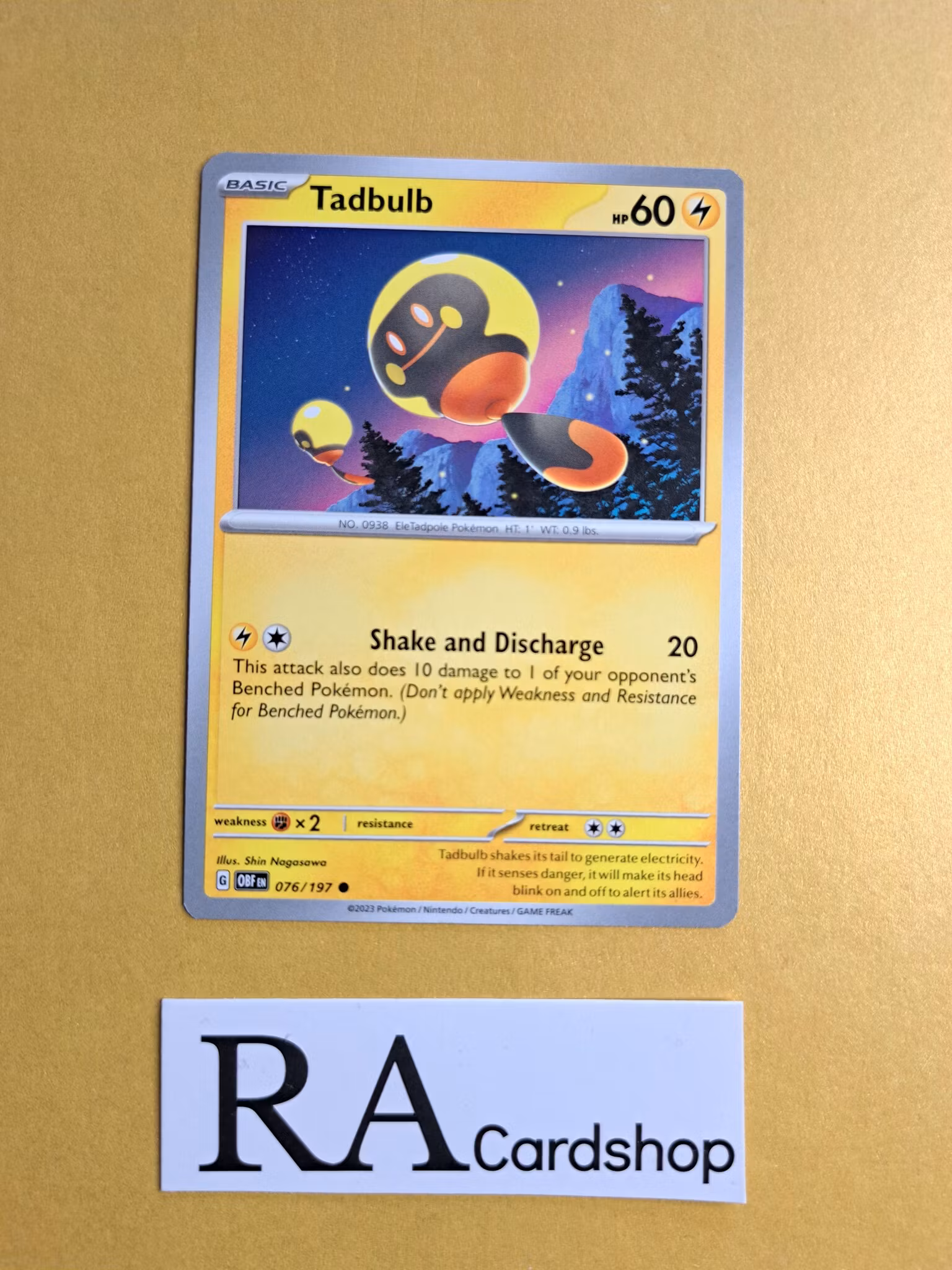 Tadbulb Common 076/197 Obsidian Flames Pokemon