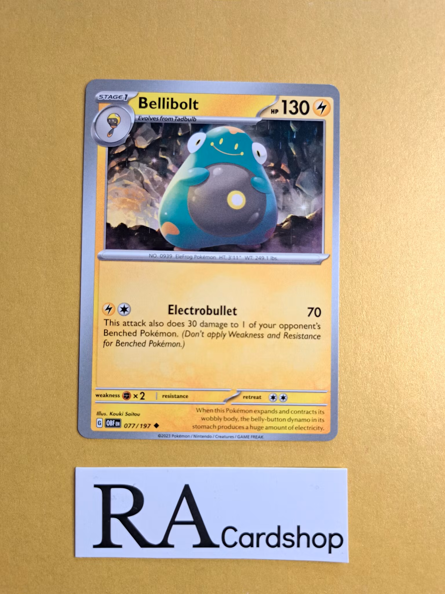 Bellibolt Uncommon 077/197 Obsidian Flames Pokemon
