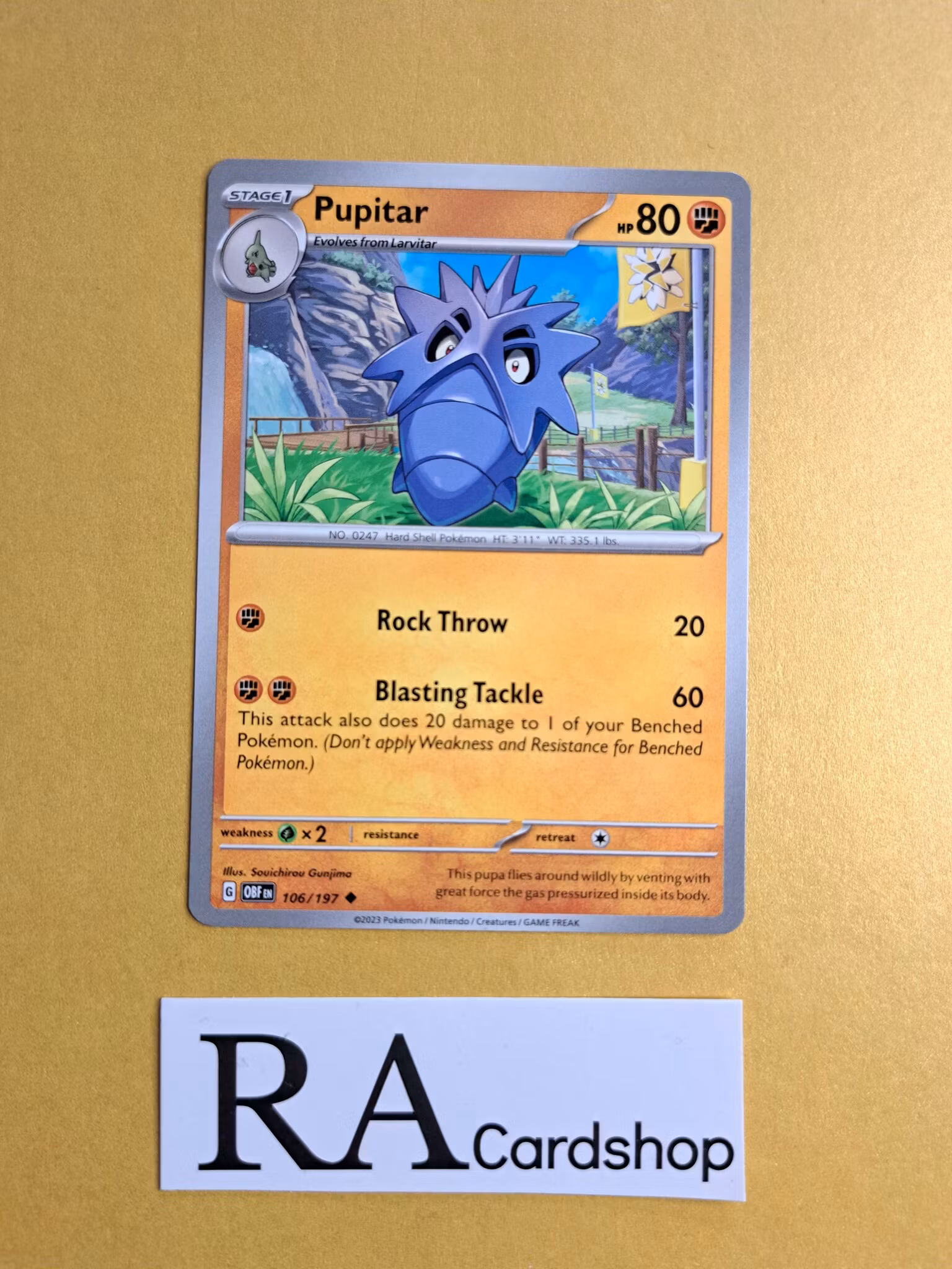 Pupitar Uncommon 106/197 Obsidian Flames Pokemon